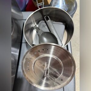 Stanley Stainless Steel Cookware Set with Gray Utensils